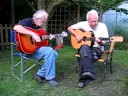 two old farts playing and singing - plus a song thrush