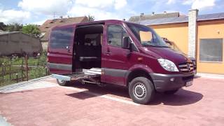 Elektrohydraulická plošina - SP 001 + el. dveře ve voze MB Sprinter