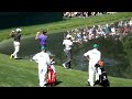 Tiger, Couples & Furyk Augusta Monday 2010 at 16th Hole
