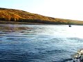 Screwing around in the Peace river in My jet boat