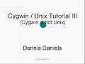 cygwin unix tutorial IIIa catting Files
