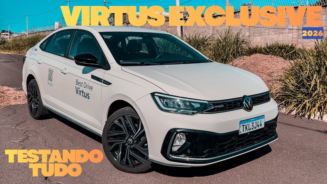 TESTE VIRTUS EXCLUSIVE 2026 - MELHOR QUE COROLLA E CITY SEDAN?
