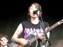 now attempting flickr: http://www.flickr.com/photos/wojo4hitz/

tegan gets part of the way into the first verse and forgets the words, and they laugh about messing up the very first song...  

tegan: 