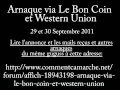 Arnaque Via Le Bon Coin Et Western Union