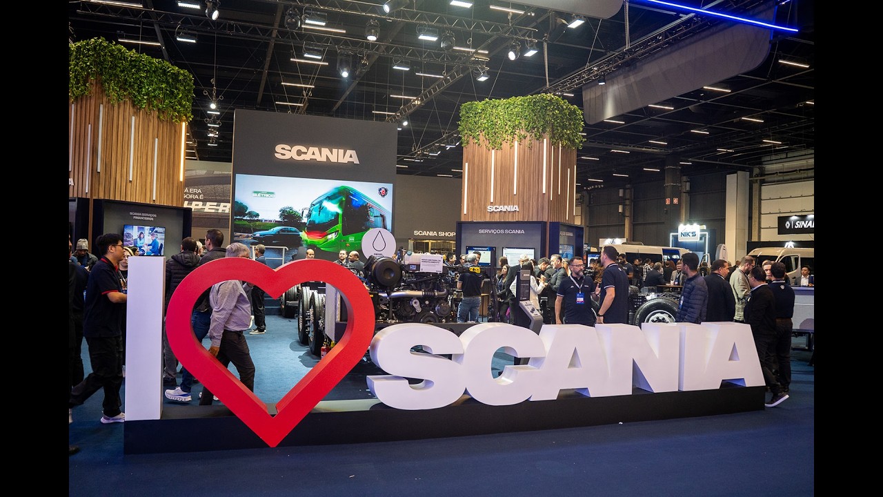 Scania na Lat.Bus 2026: Ônibus elétrico de 15m, linha Super e Entrevista com Márcio Furlan
