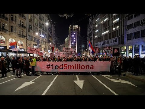 Serbien: 12. Massendemonstration in Belgrad in Folge