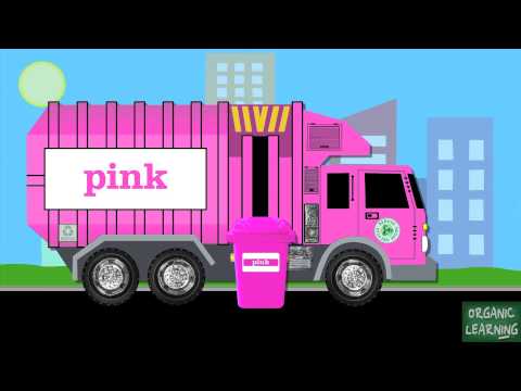 Garbage Trucks Teaching Colors - Learning Basic Colors Video for Kids