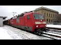 BR 120 502-0 mit Messzug verlässt Magdeburg Hbf