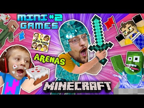 MINECRAFT MINI-GAMES #2 Batman vs FGTEEV Chase ARENA BATTLE & Hello Neighbor Carnival Challenge Map
