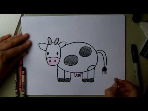 how to draw cow