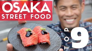 Japanese Street Food Tour Top 9 in Osaka Japan