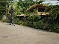 Test riding the Black Bamboo Bicycle
