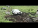 Lou's camp - Landcruiser HZJ79 turbo climbing some rock in Quebec