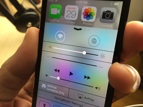 how to get to control center ios 7