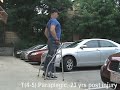 Paraplegic Using Braces Goes Up and Down a Curb - DEMO 17