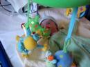 Thomas in hospital playing with toys provided by the lovely GOS play worker