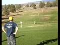 Trinity golfing with her Dad