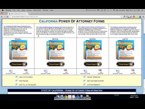 how to obtain power of attorney in california