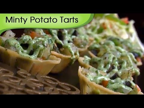 Minty Potato Tarts | Continental Vegetarian Snacks Recipe By Ruchi Bharani