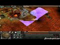 excavate the graveyard asap, so you can put the numerous bodies of the attacking dwarves in there. once it's full, you should get a few vampires out of it. gold is scarce in this mission, so spend wisely and expand early. the attacks only really come from the bridge where the graveyard is.