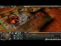 excavate the graveyard asap, so you can put the numerous bodies of the attacking dwarves in there. once it's full, you should get a few vampires out of it. gold is scarce in this mission, so spend wisely and expand early. the attacks only really come from the bridge where the graveyard is.