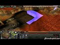 excavate the graveyard asap, so you can put the numerous bodies of the attacking dwarves in there. once it's full, you should get a few vampires out of it. gold is scarce in this mission, so spend wisely and expand early. the attacks only really come from the bridge where the graveyard is.