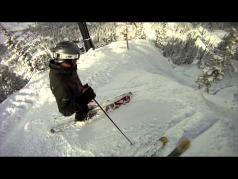 Отличный фрирайд на горных лыжах