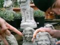 Busson And A Statue Of Dimmock