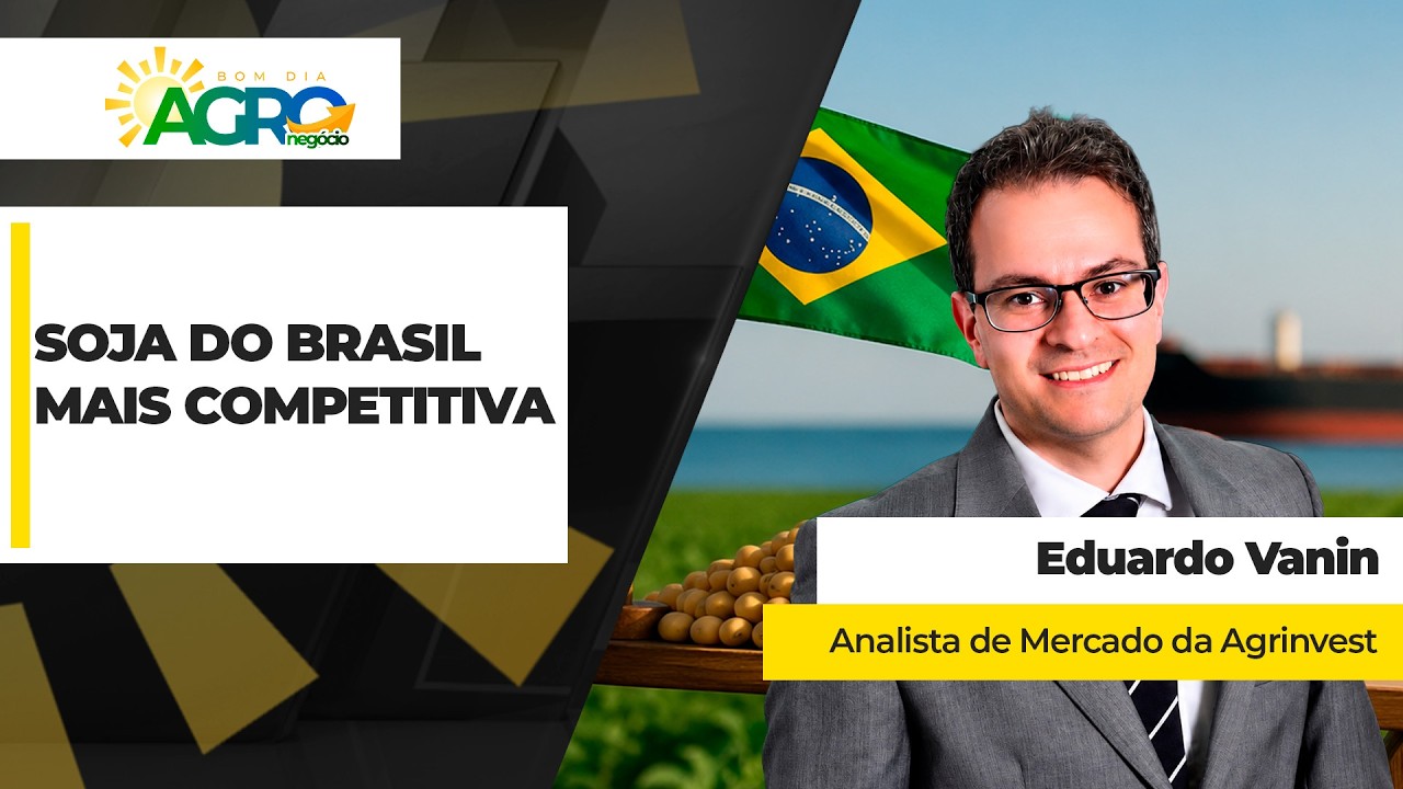 Soja do Brasil segue mais competitiva do que os EUA.