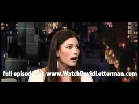 Jessica Biel in Late Show with David Letterman December 7, 2011