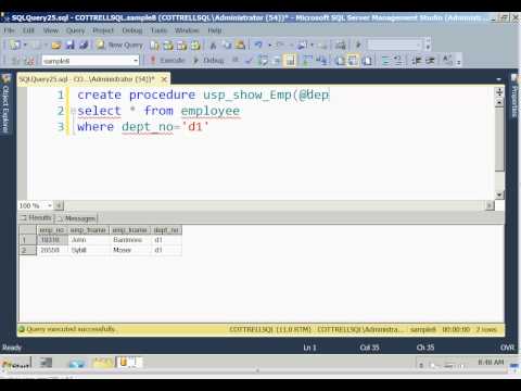 how to create stored procedure in sql server