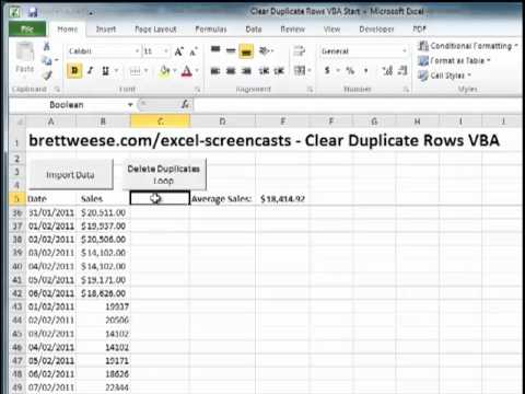 how to remove duplicate rows in excel
