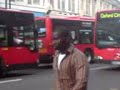 woman blocks off 3 long bendy buses with wheelchair