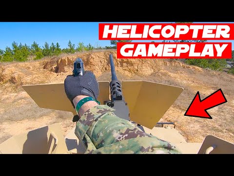 Airsoft LMG Air Support + Blank Fire 50 Cal Gameplay!