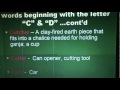 Jamaican Language - c and d words