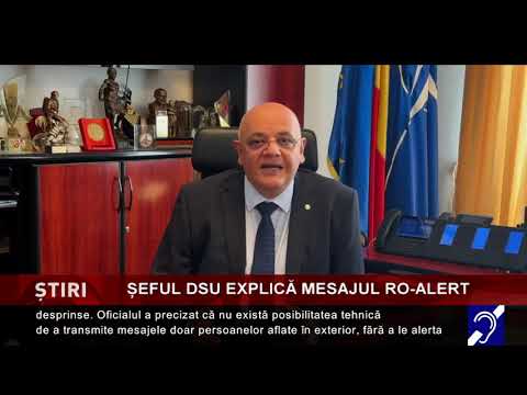 Șeful DSU explică mesajul RO-ALERT