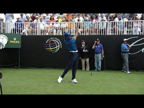 tiger - The drive of Tiger Woods, captured on the par-5 1st hole at the redesigned Trump National Doral in the 2014 World Golf Championships - Cadillac Championship,...