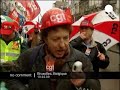 www.euronews.net A thousand metal workers from Arcelor Mittal, fearing for their jobs, marched through Brussels