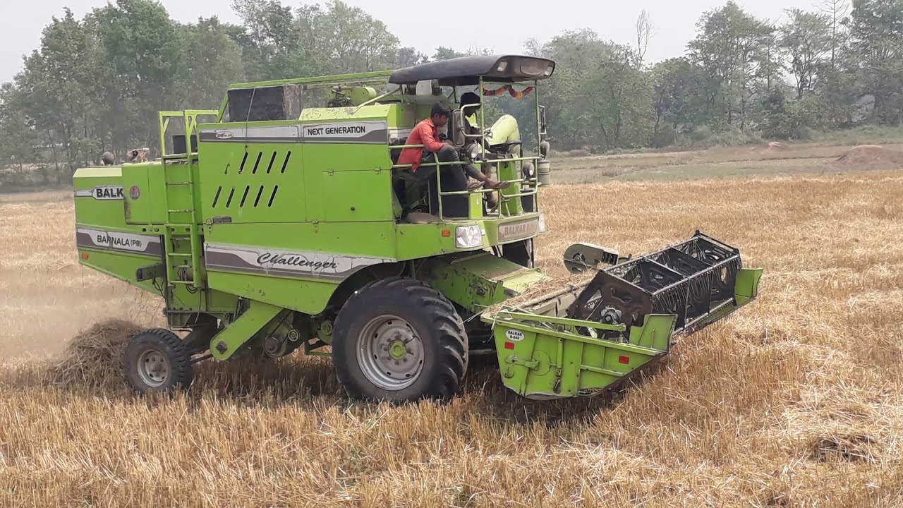 मधेशमा गहुँ काट्ने मसिन