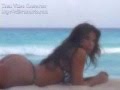 Vida Guerra Laying Down on Beach
