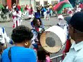 Marching band drum core in Harlem Marching band drum core in Harlem