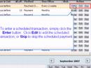 quicken   scheduling transaction