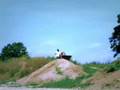 moto jump into truck