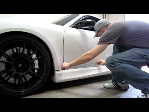Porsche Cayman RS checker stripes install