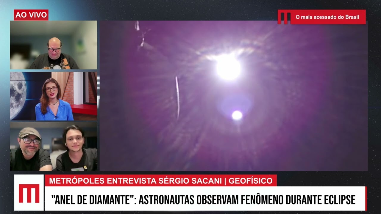 Astronautas da Artemis II veem Saturno e Marte durante eclipse solar