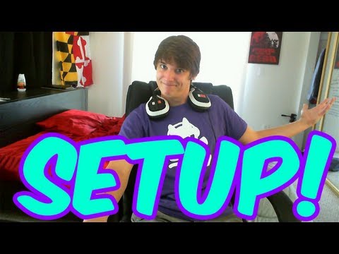 setup - So that's my office/bedroom! Pretty shmexy, eh?! Free Samples: http://bit.ly/SampleGFuel Code: Tuk5 ---------------------------------------------- T-Shirts:...
