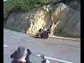 Cagiva E900 Elefant driveby on a mountain road on Corsica