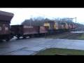 Railion 6408 leads empty ore train at Blerick,the Netherlands,27-11-2008