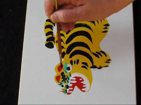 寅年　年賀状　かんたん　とらの描き方　Tiger's drawing style