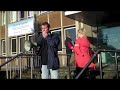 Chris White speaks at the march to save Warwickshire Fire Stations